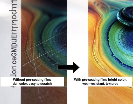 Rollo de película laminadora biodegradable de acabado brillante de grado alimenticio con adhesivo térmico para uso profesional