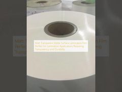 Película de laminación mate transparente Matt, perfecta para aplicaciones de laminación que requieren transparencia y durabilidad